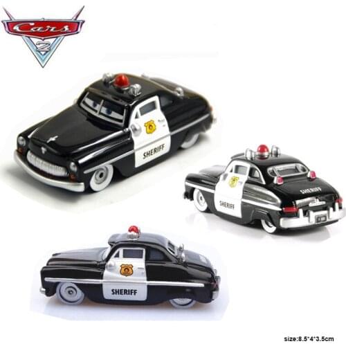 Disney Pixar Cars 2 Metal Alloy Car Toy Sheriff Car Model Boy Toy Lightning Mcqueen Toys Car Best Kids Birthday Christmas Gift