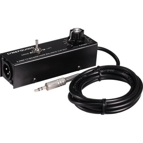 KYYSLB B012 3.5mm stereo conversion microphone level balance signal XLR interface output mixer to eliminate the current mixer