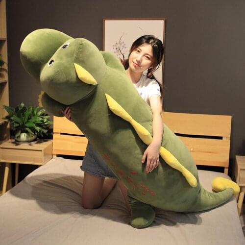 New Big Size Long Lovely Dinosaur Plush Toy Soft Cartoon Animal Doll Stuffed Boyfriend Sleeping Pillow Kid Girl Birthday Gift