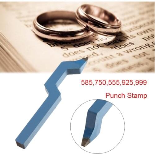 New Steel Curved Stamp Punches Jewelry Ring Marking Tools 585 750 555 925 999
