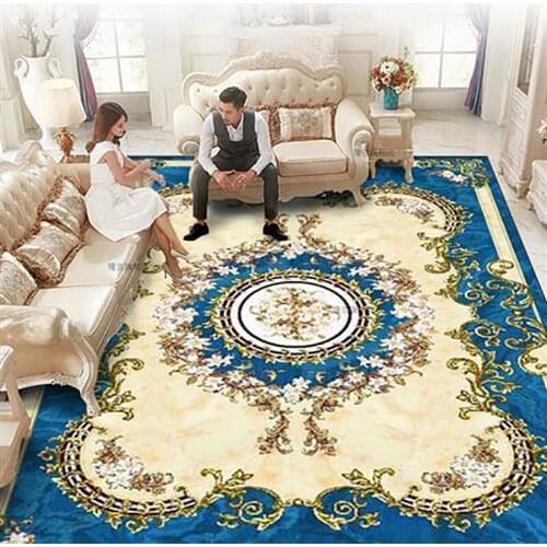 New Chinese Style Carpet Simple Home Living Room Sofa Cushion Bedroom Bedside Carpet Covered With Square Decorative Carpet Carp