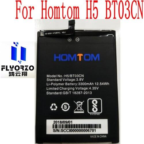 New High Quality 3300mAh HOMTOM H5/BT03CN Battery For Homtom H5 BT03CN Mobile Phone