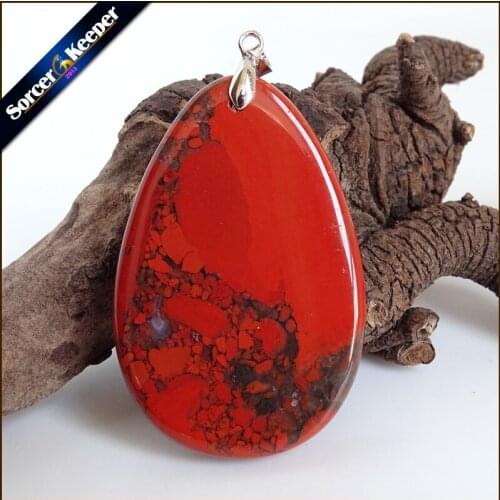 Collares New Pendant Necklace Natural Crystal Stone Bloodstone Beads Agates Necklace & Pendants Fashion Bijoux Women WS997
