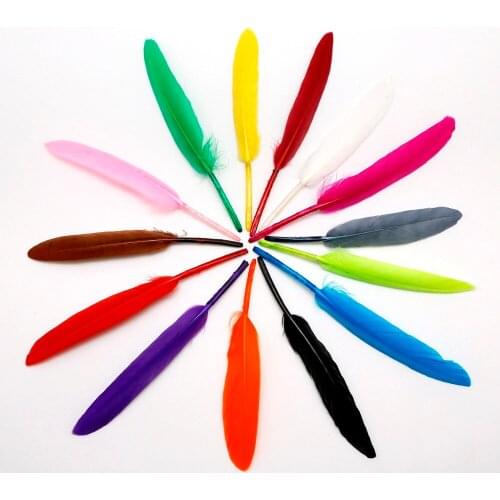Newest Multicolor Goose Feathers 500pcs 10-15cm(4-6") Decoration Plume for Wedding Dresses Party Show Cap Decoration Crafts