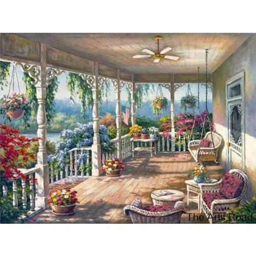 Unframed Landscape Wall Decoration Canvas Painting for Living Room Hand Painted Oil on Canvas