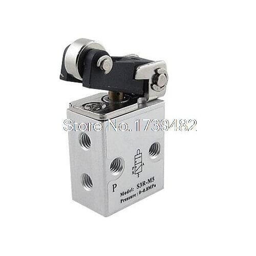 Pneumatic Air 2 Position 3 Way Roller Actuator Mechanical Valve S3R-M5