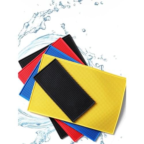 PVC Spill Mat Place Plate Rubber Glass Bar 4 Colors Style Material Coaster for Table Cup Beer Water Proof Anti-skid Service bar
