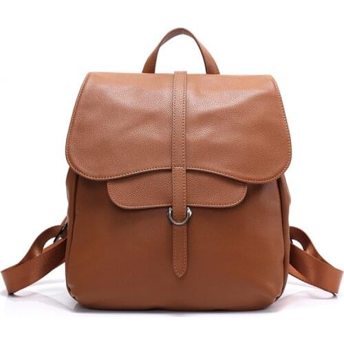 New Fashion Backpack Women Genuine Leather Travel Shoulder Bag School Bags for Girl Backpack Daily Daypack