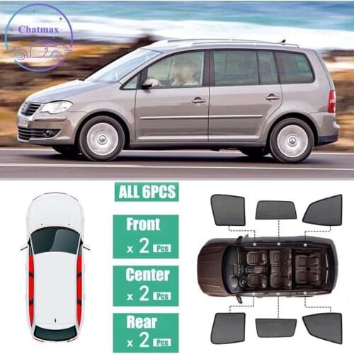 For Volkswagen Touran 2006-2015 Window Sunshade UV Protection Ray Blocking Mesh Visor Laser Black Net Yarn
