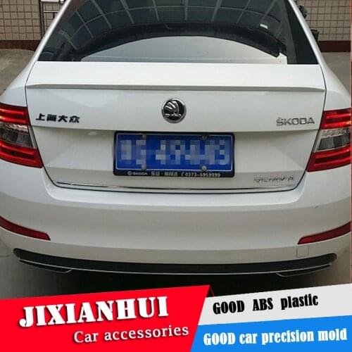 For Octavia Spoiler 2015-2017 Skoda Octavia Spoiler yw ABS plastic Material Car Rear Wing Color Rear Spoiler