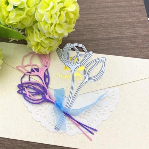 Tulip flower DIY Scrapbooking Photo Album Paper Card Craft Cute Embossing Metal Cutting Dies Stencils Scrapbooking