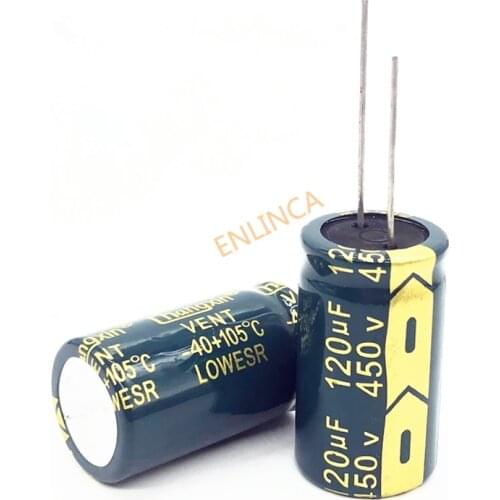 Only good quality 450v 120UF high frequency low impedance 18*30 20% RADIAL aluminum electrolytic capacitor 120000NF 20