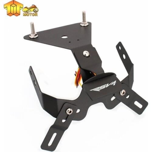 Motorcycle Rear License Tag Plate Holder Bracket For Aprilia Tuono V4R RSV4-R RSV4-RF RSV4RR 2009 2010 2011 2012 2013 2014-2017