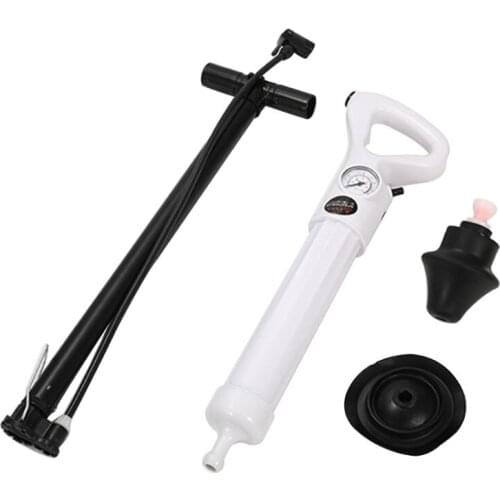 1Set Toilet Plungers High Pressure Pump Cleaner Air Plunge Dredge Drain Blaster