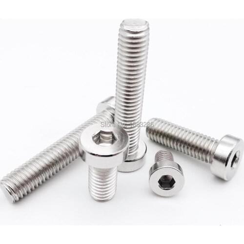 10/50 M3 M4 M5 M6 M8 A2 304 stainless steel DIN7984 Hex Hexagon Socket Thin Low Short Profile Head Allen Cap Screw Bolt L=4-65mm