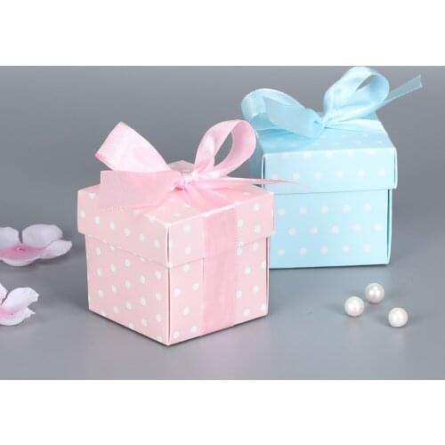 10pcs Mini Dots Gift Box Wedding Chocolate Box Candy Box Baking Package Wedding Party Decorations Valentines Day