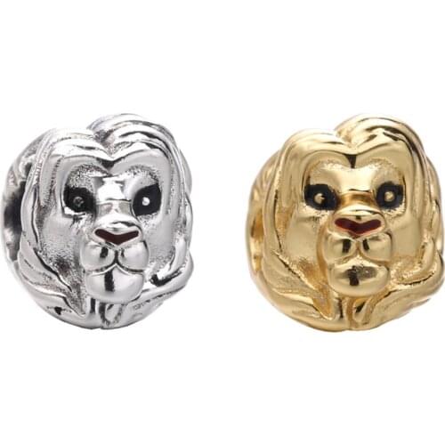 Ajax 925 Sterling Silver Jewelry Anime Lion King Charms Beads For Bracelets Bangle Chain Men & Women Birthday Gift Abalorios