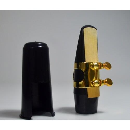 Alto Saxophone Mouthpiece Kit Saxophone Parts Accessories with Saxophone Head Metal Ligature Plastic Cap and Reed