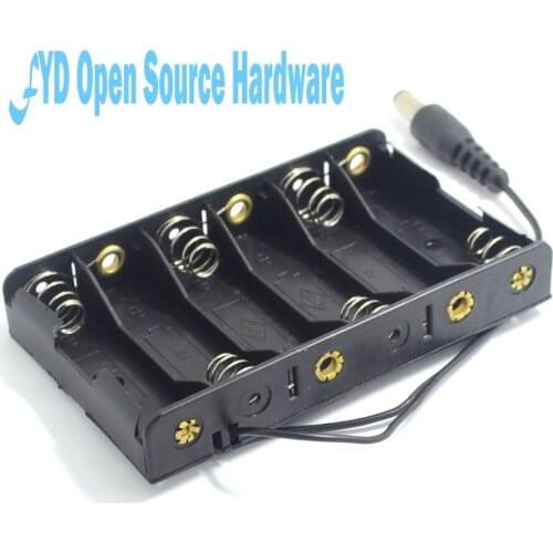 6xAA Battery Holder with DC2.1 Power Jack