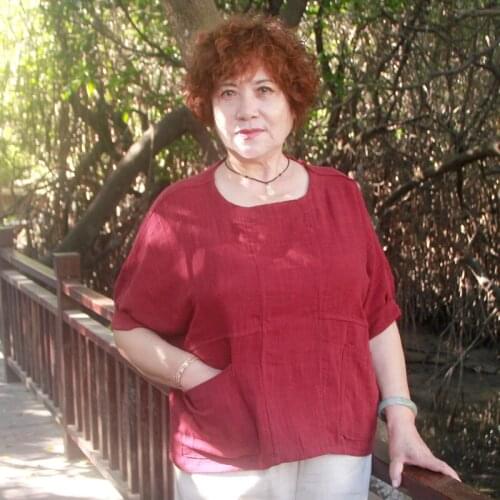 Middle aged woman tshirts short sleeve summer plus size tops 5xl 6xl 7xl casual loose solid cotton linen oversized t shirt H162