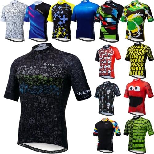Mens Cycling Jersey Ropa Ciclismo Breathable Summer MTB Bike Clothes Short Sleeve Mountain Bike Jersey Tops Road Bike Jackets