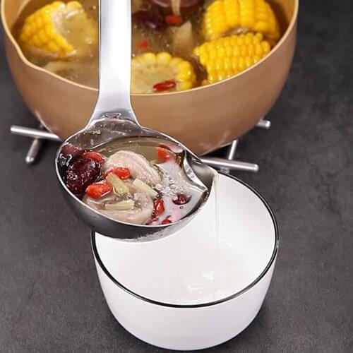 Stainless Steel Oil Filter Spoon Cooking Tools oil Separator Filter Grease Scoop Colander Oil Separation Soup Kitchen Gadgets