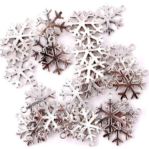 New Fashion 17x22mm Mini Snow Flower Special Shape 100pcs/lot Wholesale Alloy Metal Charms Pendants Beads Accessories Mini Beads