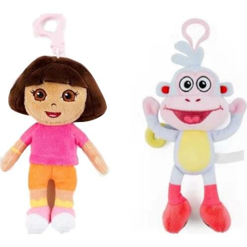 14cm Genuine Dora the Explorer Soft Pendant Plush doll dora monkey children Birthday gift stuffed toy kids gift for christmas