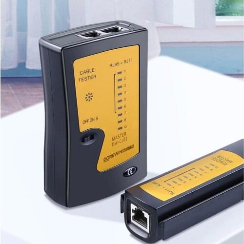Professional Network Cable Tester RJ45 RJ11 RJ12 CAT5 UTP LAN Cable Tester Networking Tool Handheld Wire Telephone Line Detector