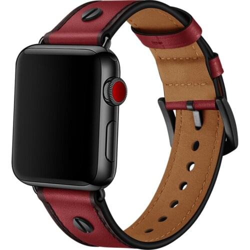 Leather Watchbands for Apple Watch 6 Band 44mm 40mm 38mm 42mm Series 5/3 Sport Bracelet 42mm 38mm Strap For iwatch 6 4 SE Bands