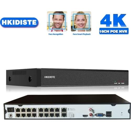 H.265 IP Network Video Recorder 16CH 4K NVR POE Video Surveillance Security IP Cameras Recorder 8CH POE 8MP NVR System Onvif