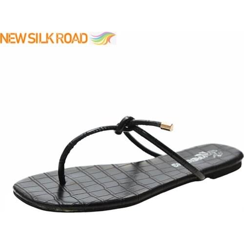 Fashion Womens Slippers Flat Flip Flop Concise All Match Leather Skin Style Sexy Zapatos Sandalias Femme Chaussure Ladies Shoes