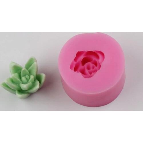 Succulent Flower Cake Candy Chocolate Silicone Mold Aromatherapy Plaster Aroma Mold DIY Decoration Tools