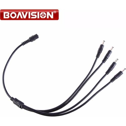 4 In 1 Splitter 5.5x2.1mm Cable Power Cable For CCTV DVR Camera 1 To 4 DC Power 4-Port Splitter Adapter Adaptor Cable