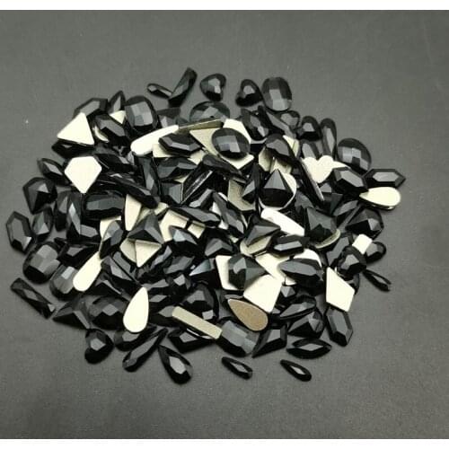 50pcs New Colors Black Nail Art Rhinestones Set Flatback Glass Crystals Nail Rhinestones Set For Decorations Design