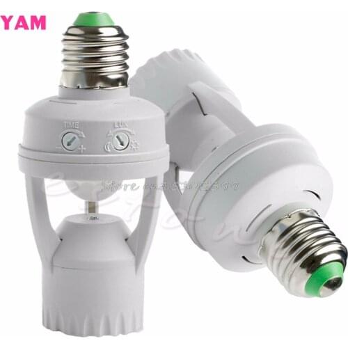 AC 110V 220V Infrared PIR Motion Sensor LED E27 Lamp Bulb Holder Switch G08 Whosale&DropShip