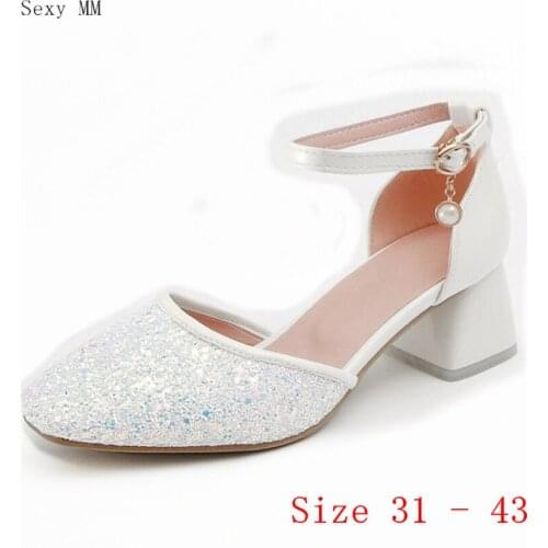 D'Orsay Low High Heels Women Pumps Low High Heel Shoes Stiletto Woman Party Shoes Kitten Heels Small Plus Size 31 33-40 41 42 43