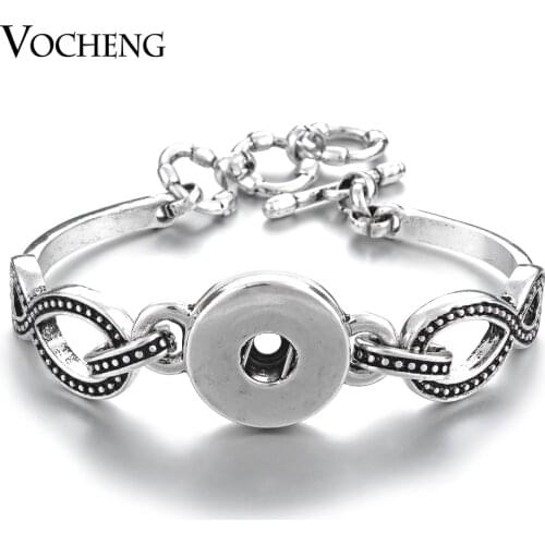 Vocheng Snap Button Charms Wrist Bracelet 18mm Interchangeable Jewelry NN-440