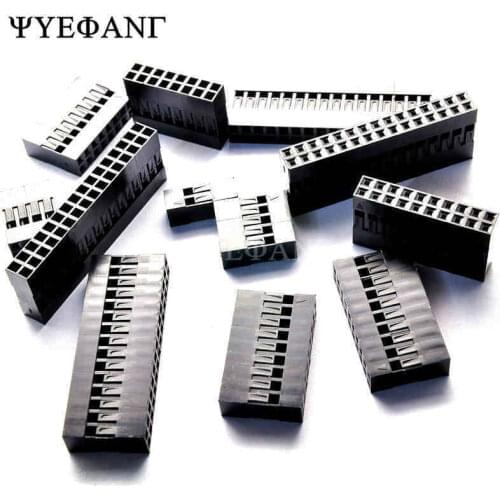 10PCS 2.54mm Dupont Connector 2.54 Mm Double Row Plastic Shell Plug 2x2P/4P/6P/8P/10P