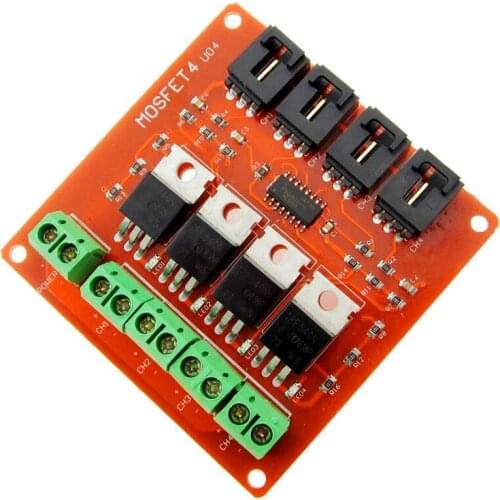 10pcs/lot Four Channel 4 Route MOSFET Button IRF540 V4.0+ MOSFET Switch Module For