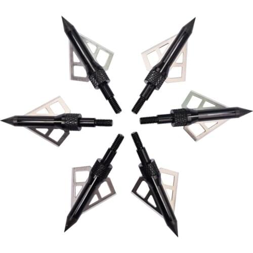 12Pcs Archery Gold Color Broadhead 3 Blade Screw Arrow head for Hunting Shooting Beast Outdoor Sport