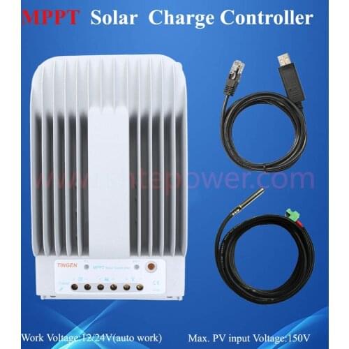12v 24v auto tracer4215BN 40a solar charge controller with USB and sensor cable,mppt solar controller