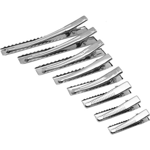 32mm/35mm/40mm/45mm/55mm/65mm/75mm/95mm Single Prong Metal Alligator Hair Clips Hairpins Korker Bow 50pcs in 1 Set