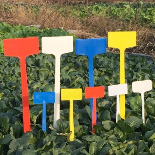 36cm Lengthen Plastic Plant Label Garden Farmland T-shape Tags Waterproof Nursery Markers Flower Pots Seedling Labels Tray Signs