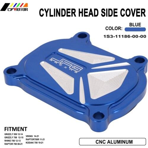 Motorcycle CNC Aluminum Cylinder Head Cover Cap Guard For Yamaha GRIZZLY550 GRIZZLY700 RHINO700 Raptor700 Raptor700R VIKING