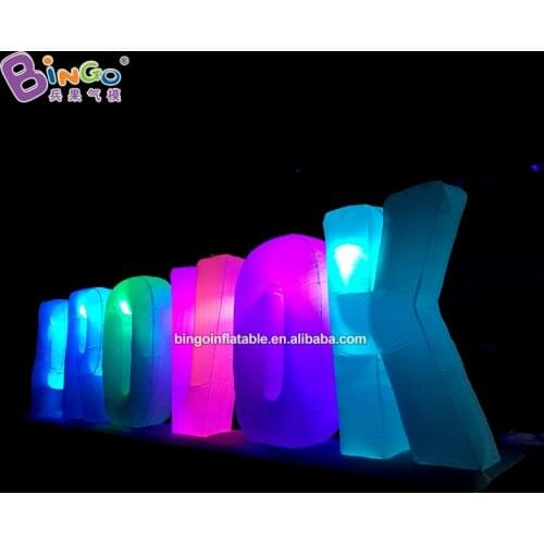 Free Delivery Party favors LED lighting decoration type 6x1.5 Meters large inflatable alphabet letters for toys