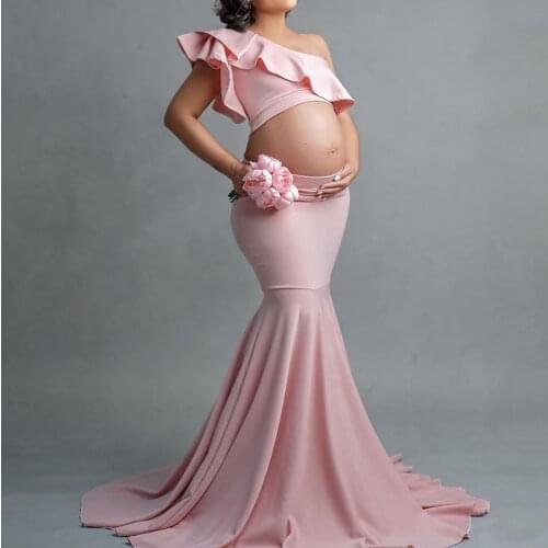 Sexy Maternity Shoot Dress Sequins Tulle Pregnancy Photography Dresses Sleeveless Maxi Gown For Pregnant Women Long Photo Prop
