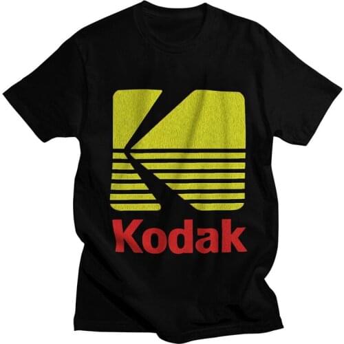 Retro Photography Kodak Tshirt Men Stylish Tee Tops 100% Cotton T Shirts Short Sleeve Kodachrome Photographer T-shirt Gift Idea