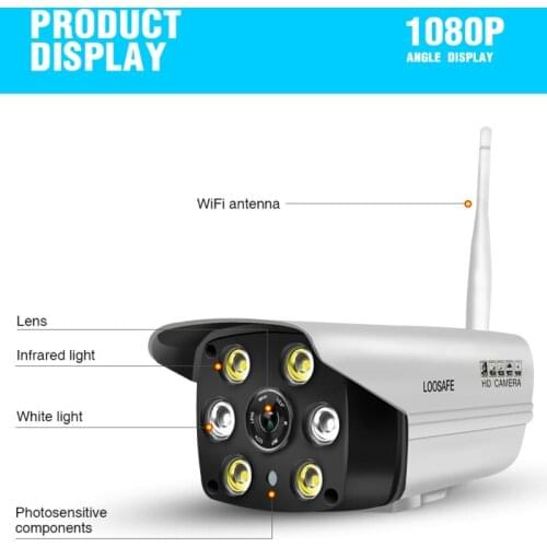 HD1080P CCTV Camera Security Camera Full Color Night Vision Outdoor Waterproof Wi-fi IP Camera With Night Vision