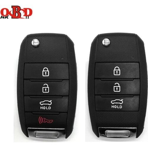 HKOBDII For Kia K3 K5 Folding Flip Replacement Remote Case 2/3/4 Buttons Car Key Shell